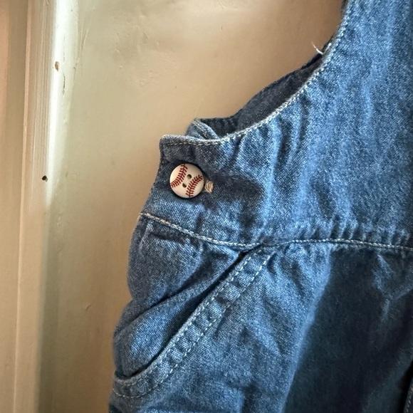 Kitestrings Denim Baseball Shortalls - Picture 8 of 10